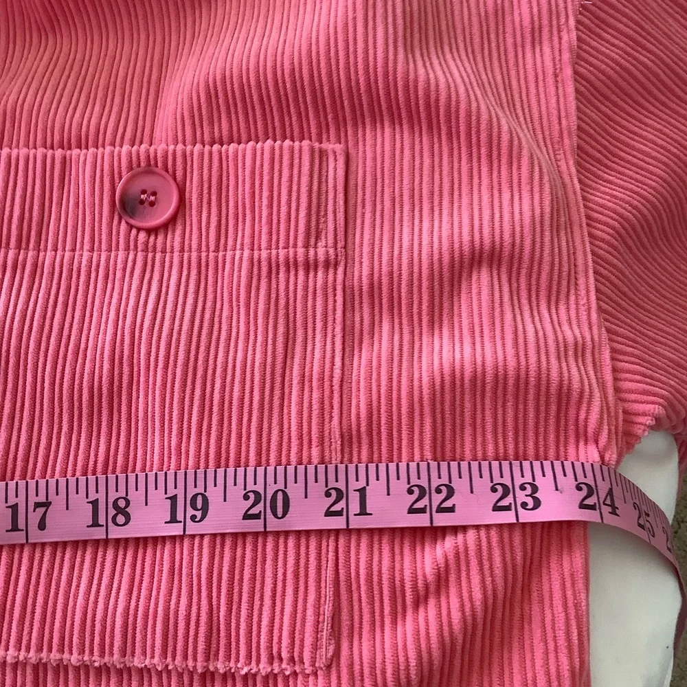 HAVE Womens Long Sleeve Ribbed Trucker Jacket Size L Shacket